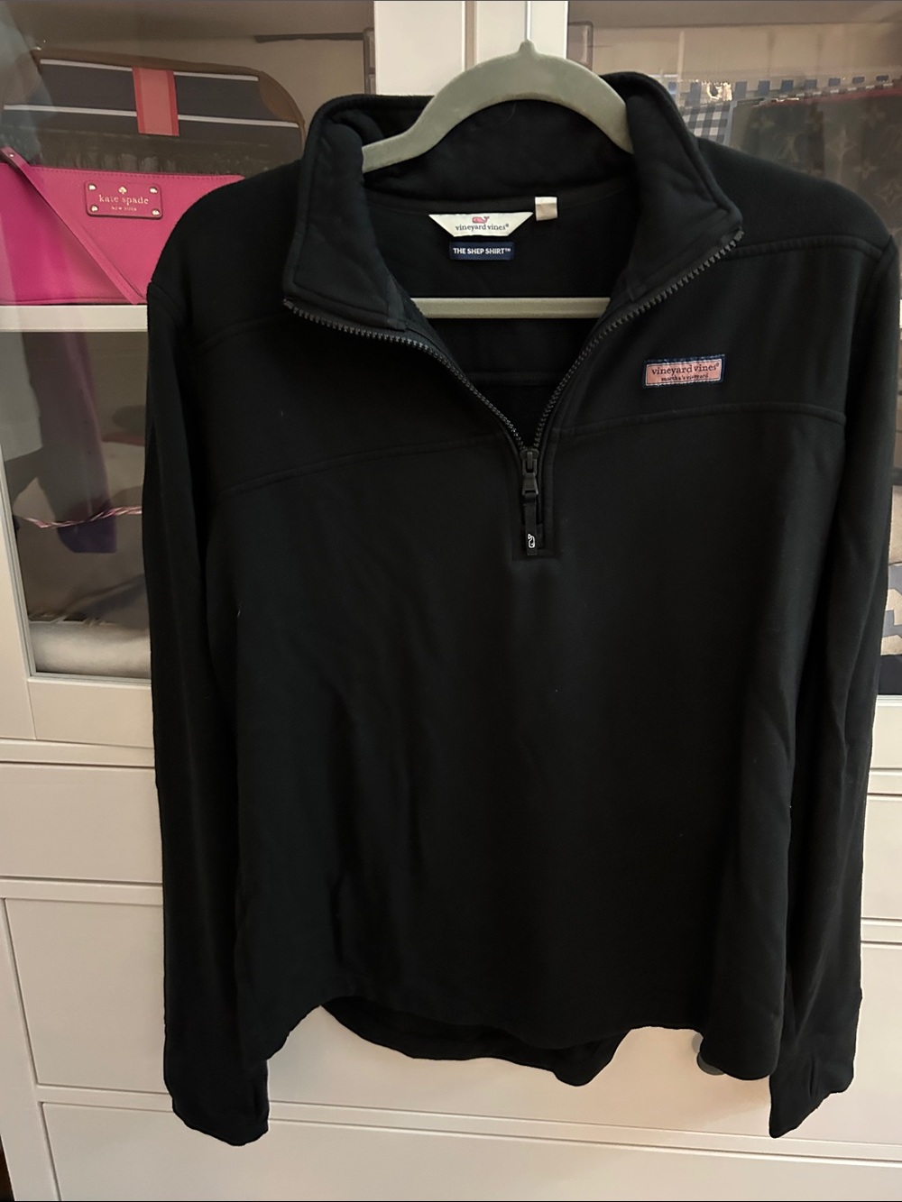 Vineyard Vines Black Quarter-Zip Pullover Sweatshirt